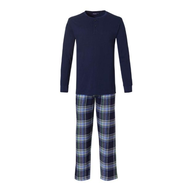 Miesten_pyjama__pehmeat_flanellihousut_ja_puvillatrikoopaita