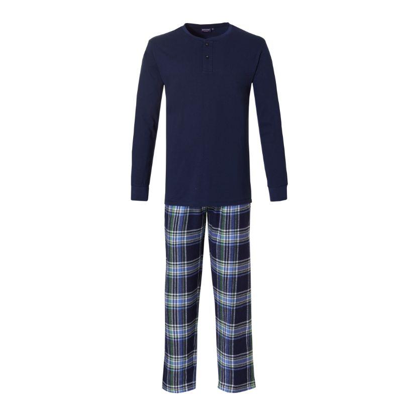 Miesten_pyjama__pehmeat_flanellihousut_ja_puvillatrikoopaita