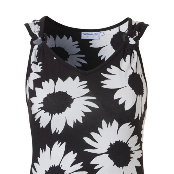 Pastunette_mustavalkokukallinen_trikoomekko