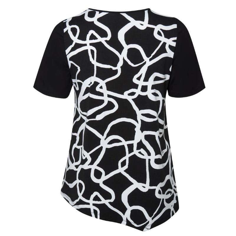 Pont_Neuf_lyhythihainen_t_paita__a_linjainen__mustavlkoinen_