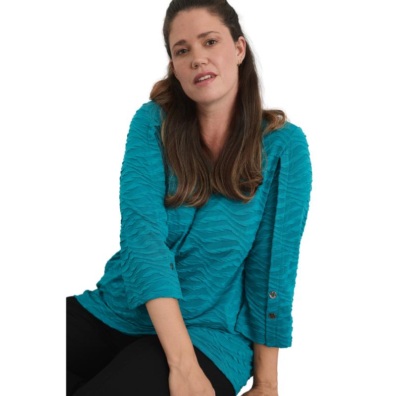 PNVILLA_5052_Pont_Neuf_petroolin_sininen_suora_pusero_tunika_1_png