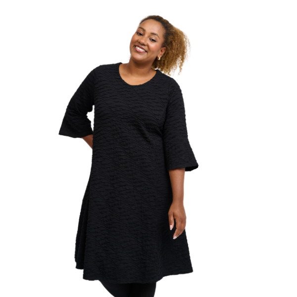 Pont Neuf kellohelmainen trikoomekko, musta