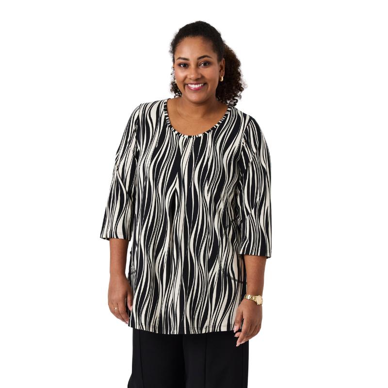 PNEMINIE_9999_Pont_Neuf_a_linjainen_tunika_mustakirjava_1_png