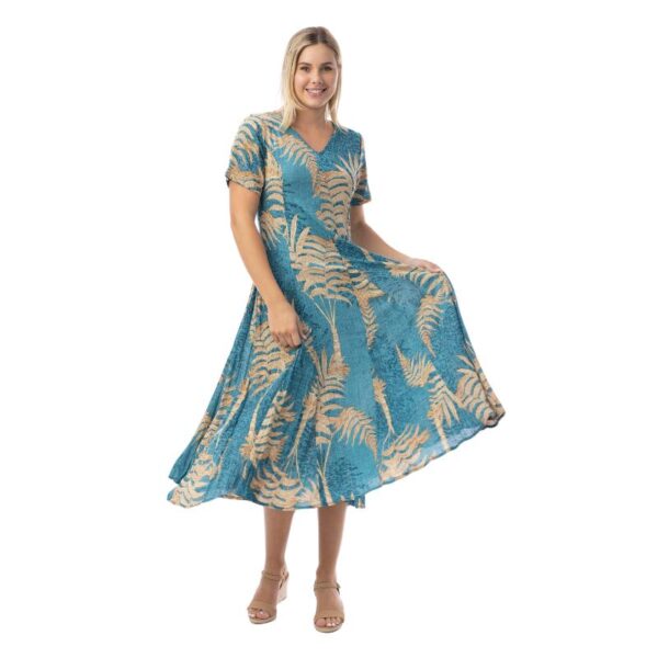 Orientique tanssimekko siniharmaa kuviollinen